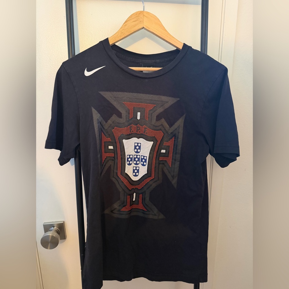 Nike Black Portugal Soccer Crest Tee